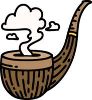 tattoo in traditional style of a smokers pipe png