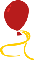 cartoon doodle red balloon png