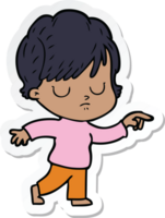 sticker of a cartoon woman png