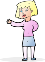 Cartoon-Frau erklärt png