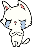 crying cartoon cat png