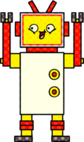 comic book style cartoon of a robot png