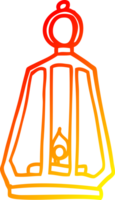 warm gradient line drawing of a cartoon lantern png