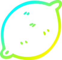 cold gradient line drawing of a cartoon lime fruit png