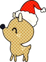 hand- getrokken Kerstmis tekenfilm van kawaii hert png