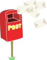 flat color illustration of post box png