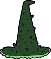 sombrero de bruja espeluznante de dibujos animados png