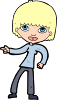 cartoon woman pointing png