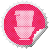 toilet circular peeling sticker   illustration png