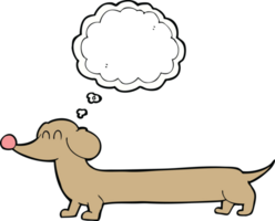 cartoon dachshund with thought bubble png