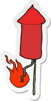 sticker of a cartoon firework png