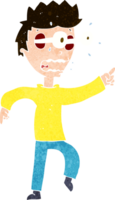 Cartoon-Mann mit herausspringenden Augen png