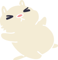 Hand gezeichnet schrullig Karikatur Katze png