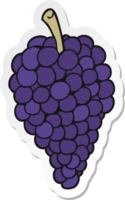 adesivo de uvas de desenho animado png