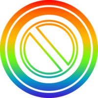 genérico detener circular icono con arco iris degradado terminar png