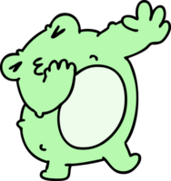dessin animé d'une grenouille qui danse png