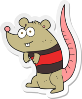 sticker of a cartoon rat png