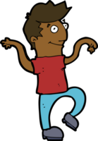 cartoon happy man doing funny dance png