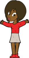 cartoon woman with open arms png