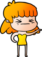 cartoon angry girl png