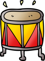 cartoon doodle drum on stand png