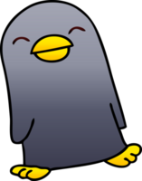 gradient shaded quirky cartoon penguin png