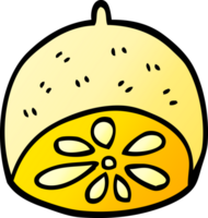 cartoon doodle lemon fruit png