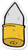 sticker of a cartoon bullet png