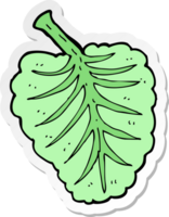 pegatina de un símbolo de hoja de dibujos animados png