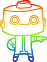 arcobaleno pendenza linea disegno di un' cartone animato robot png