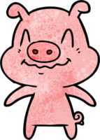 cochon de dessin animé nerveux png