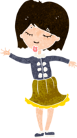 mulher acenando dos desenhos animados png