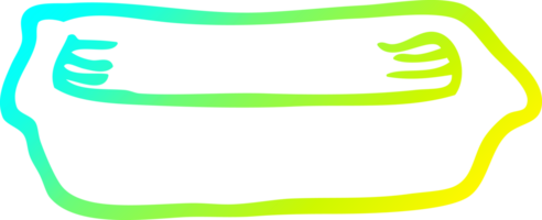 cold gradient line drawing of a cartoon empty tray png