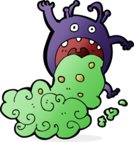 Cartoon grobes Monster, das krank ist png