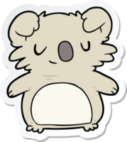sticker of a cartoon koala png