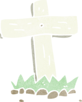 cartoon wooden cross grave png