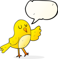 hand drawn speech bubble cartoon bird png