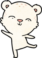 happy cartoon polar bear dancing png