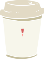 flat color style cartoon take out coffee png