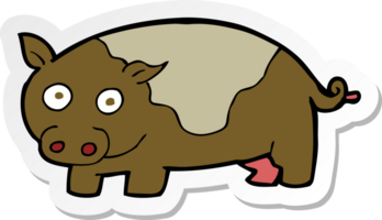 autocollant d'un cochon de dessin animé png