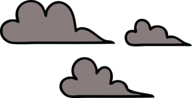 schattig tekenfilm van een storm wolk png