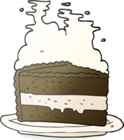 Hand gezeichnet Karikatur Kuchen png