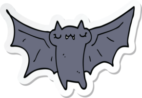 sticker of a cute cartoon halloween bat png