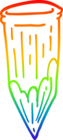 Regenbogen Gradient Linie Zeichnung von ein Karikatur Holz Anteil png