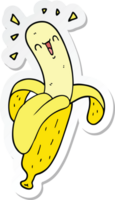 autocollant d'une banane de dessin animé png