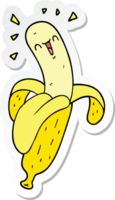 sticker van een cartoonbanaan png