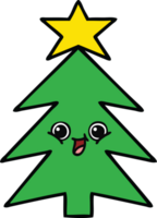 linda dibujos animados de un Navidad árbol png