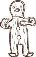 Gingerbread Man Charcoal Drawing png