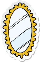 adesivo de um espelho de desenho animado png