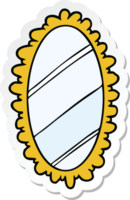 autocollant d'un miroir de dessin animé png